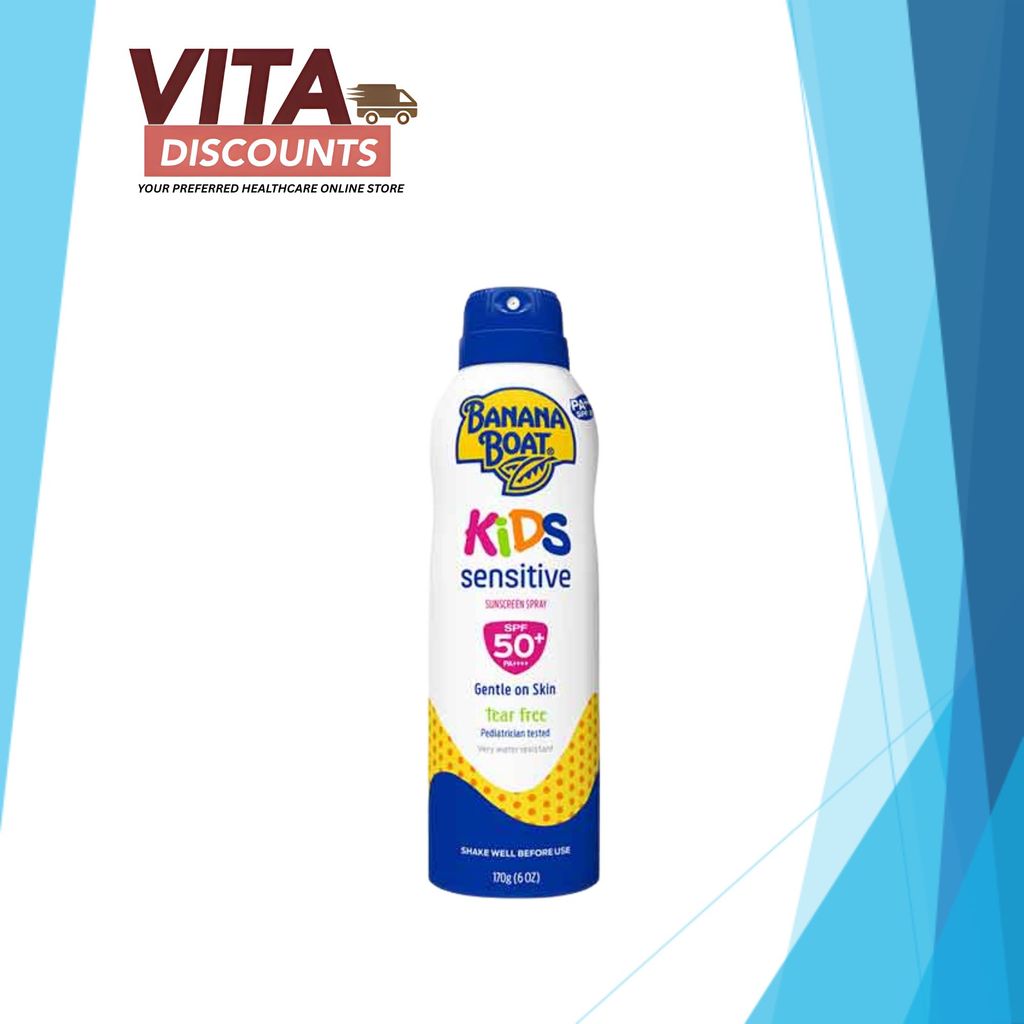 Banana Boat Kids Sensitive Sunscreen Spray Spf50 (170g) [Exp 11/2027]
