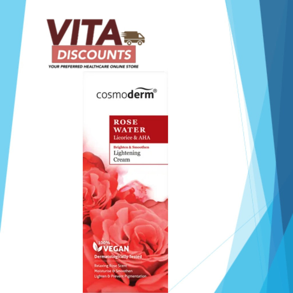 Cosmoderm Rose Water Licorice & Aha Lightening Cream (50ml) [Exp 10/2027]