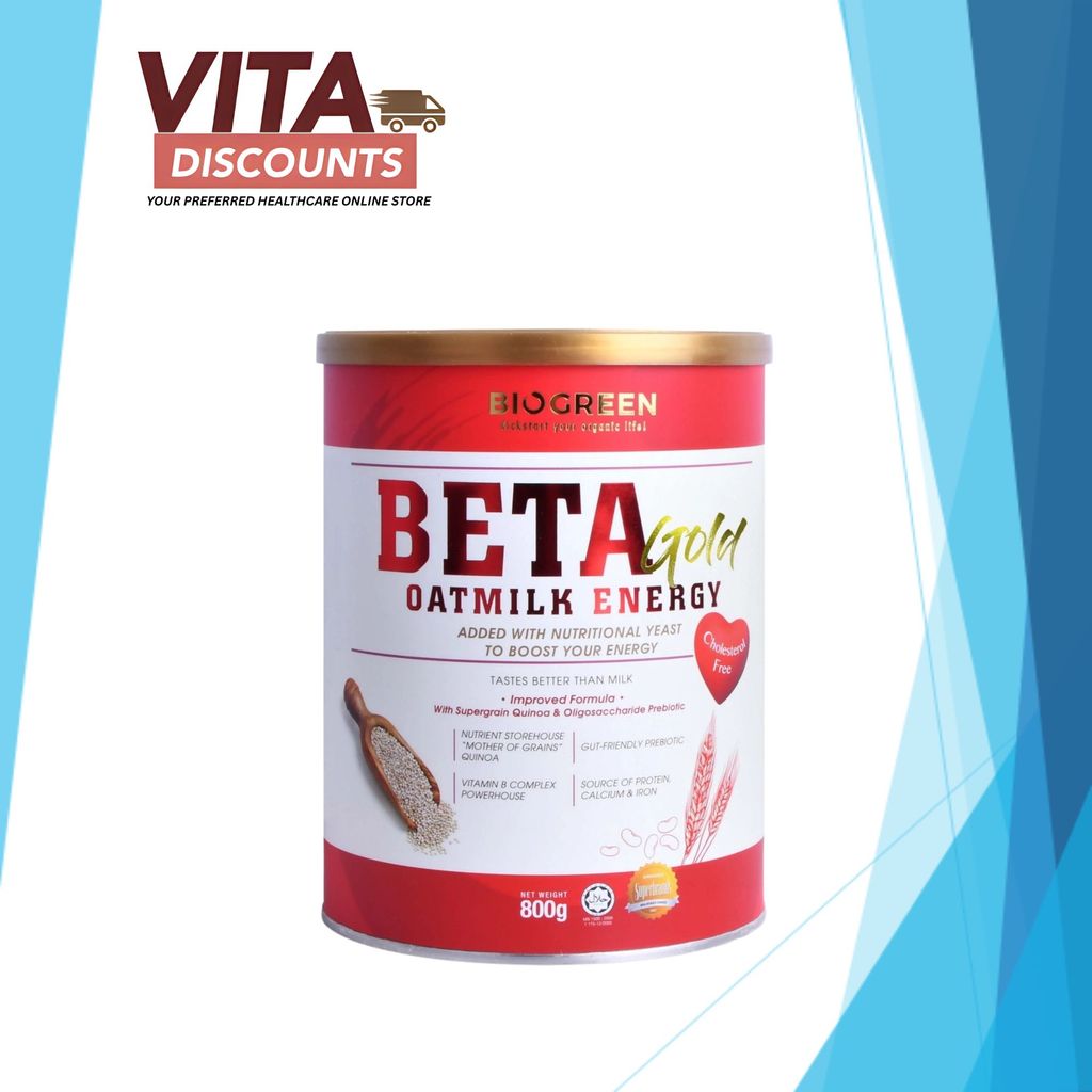 Biogreen Beta Gold Oatmilk Energy Powder (800g) [Exp 08/2027]