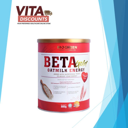 Biogreen Beta Gold Oatmilk Energy Powder (800g) [Exp 08/2027]