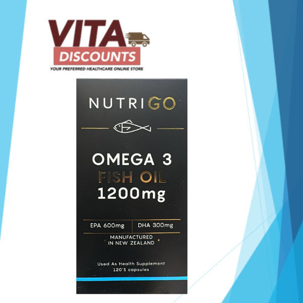 Nutrigo Omega 3 Fish Oil 1200mg Caps Big Bottle (120's) [Exp 10/2027]