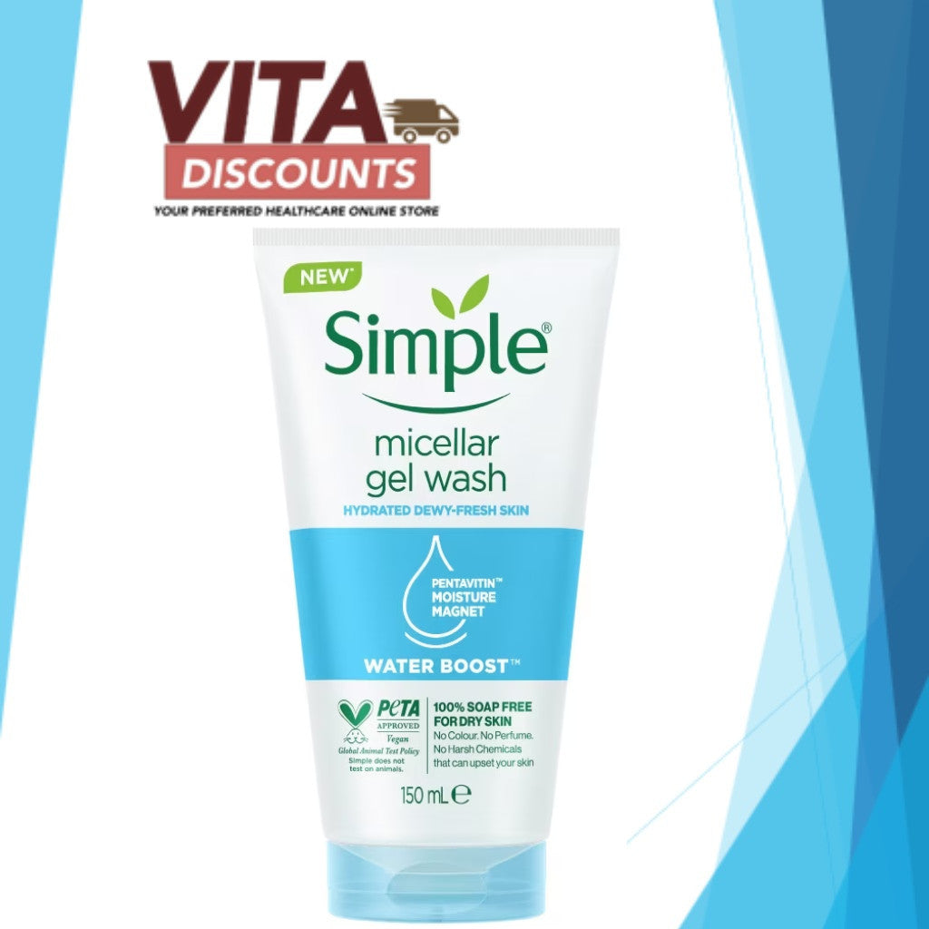 Simple Water Boost Micellar Facial Gel Wash (150ml) [Exp 05/2027]