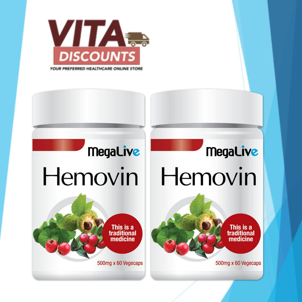 Megalive Hemovin Vcaps (60's) Pack-Of-2 [Exp 05/2027]  [Extra 2 Gift]