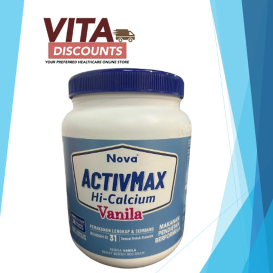 Nova Activmax Hi-Calcium Powder Vanilla (900g) [Exp 02/2027]  [Extra 1 Gift]