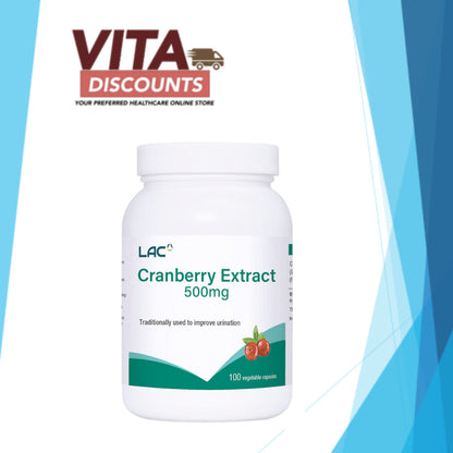 Lac Cranberry Extract 500mg Vcaps (100's)
