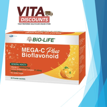 Bio-Life Mega-C Plus Bioflavonoid Powder (30's) [Exp 02/2027]