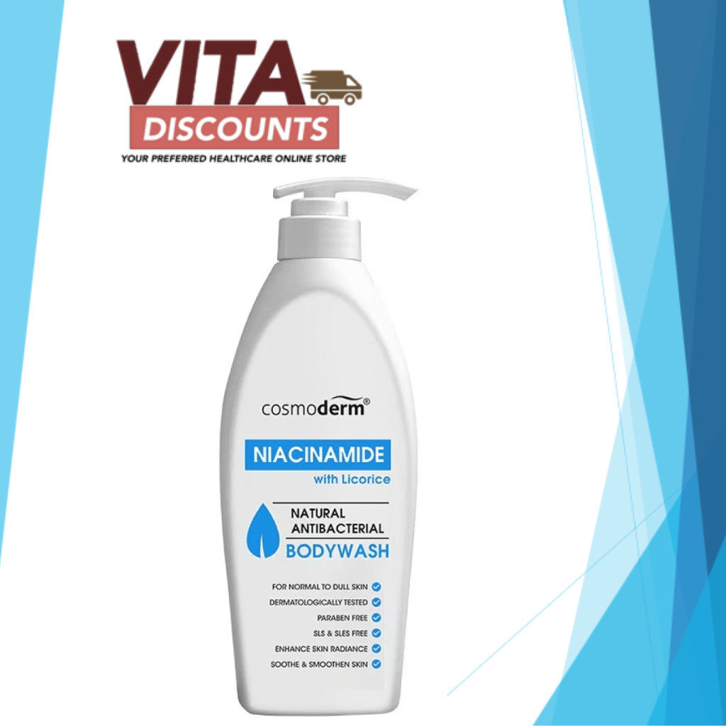 Cosmoderm Niacinamide With Licorice Natural Antibacterial Bodywash (500ml) [Exp 04/2027]