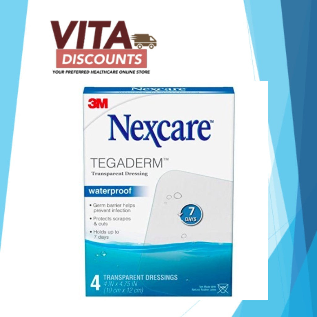 3M Nexcare Tegaderm Waterproof (10 x 12cm x 4's)
