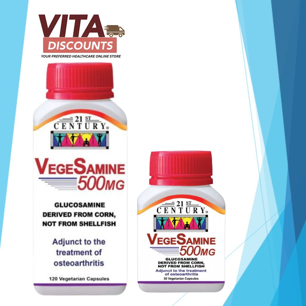 21St Century Vegesamine 500mg Vcaps (30's/90's/120's) [Exp 04/2027]
