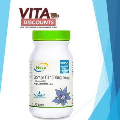 Nova Borage Oil 1000mg Sgel (100's) [Extra 1 Gift]
