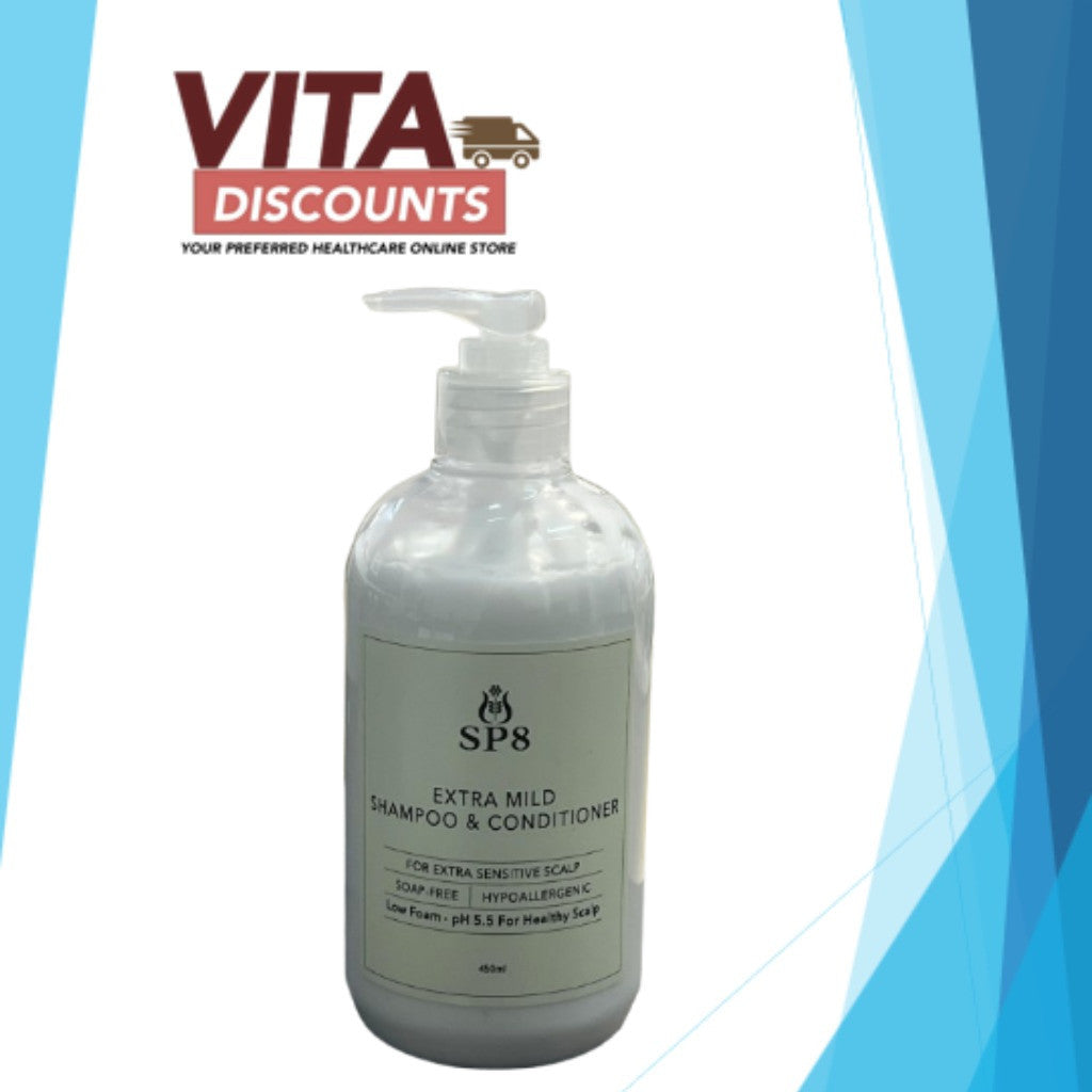 Sp8 Extra Mild Shampoo & Conditioner (450ml) [Exp 05/2027]  [Extra 1 Gift]