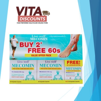 Live-Well Mecomin 500mcg Caps (240's) [Exp 11/2028]