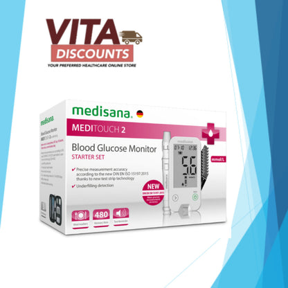 Medisana Meditouch 2 Blood Glucose Meter Set With 10 Test Strips