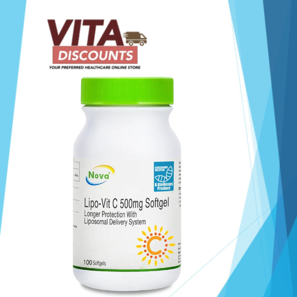 Nova Lipo-Vit C 500mg Sgel (100's) [Extra 1 Gift]