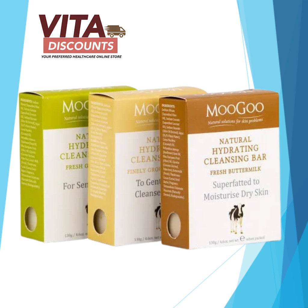 Moogoo Natural Hydrating Cleansing Bar Fresh - Buttermilk/Finely Ground Oatmeal (130g)