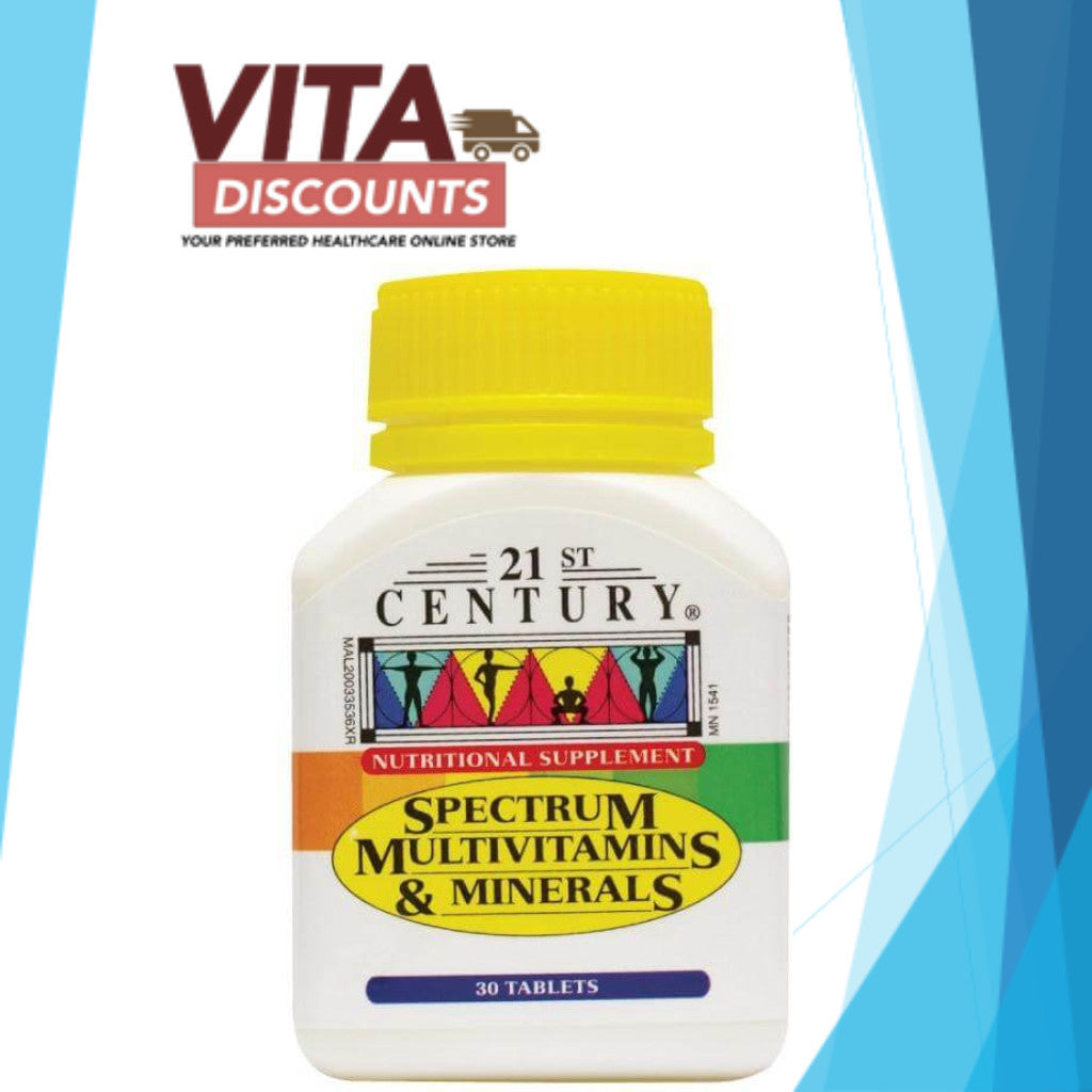 21St Century Spectrum Multivitamins & Minerals Tabs (30's x 1/3 Pack) [Exp 09/2027]