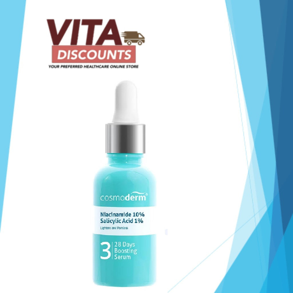 Cosmoderm Niacinamide 10% Salicylic Acid 1% 28 Days Boosting Serum (15ml/30ml) [Exp 06/2027]