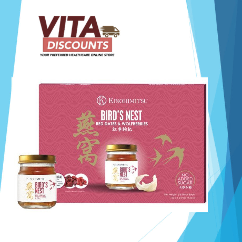 Kinohimitsu Bird's Nest Red Dates & Wolfberries (75g x 6's)