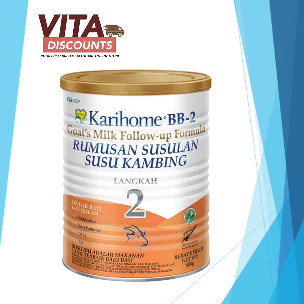 Karihome Goat's Milk Follow-Up Formula L2 (400g) [Exp 10/2027]