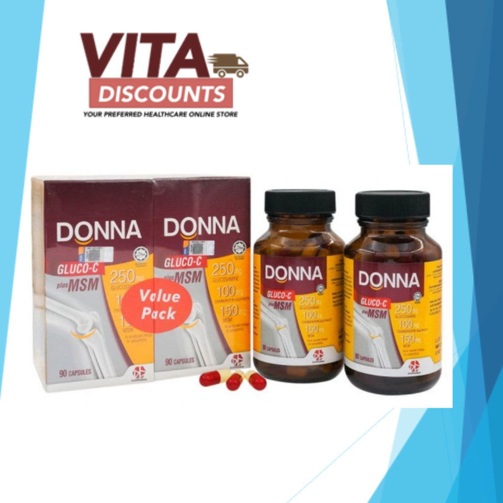 Donna Gluco-C Plus Msm Caps (90's x 1/2 Pack) [Exp 12/2027]
