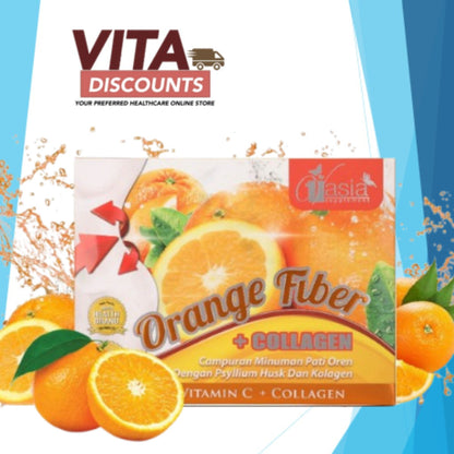 Vasia Fiber+Collagen - Orange/Apple (15g x 10's) [Exp 04/2027]