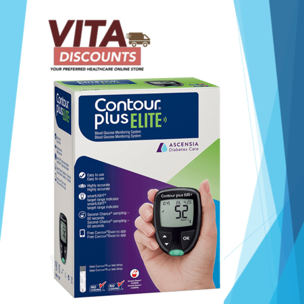 Contour Plus Elite Blood Glucose Monitoring System Set No Test Strips Included