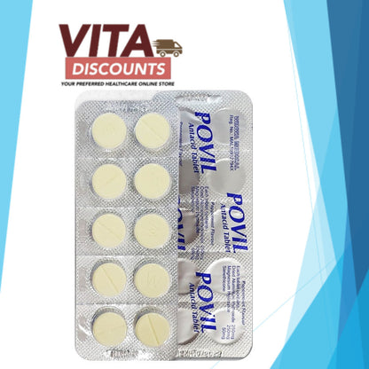 Povil Antacid Tabs One Strip (10's) [Exp 08/2028]