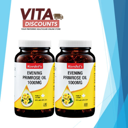 Kordel's Evening Primrose Oil 1000mg Caps (100's x 2 Pack)
