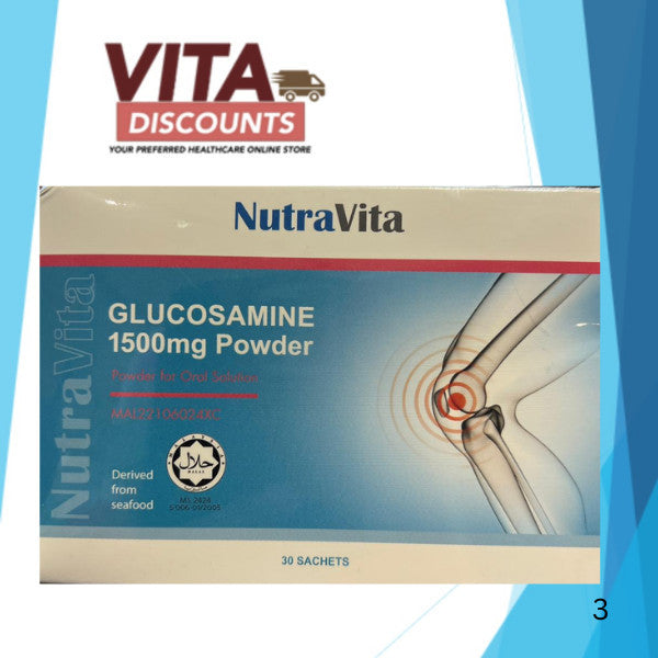 Nutravita Glucosamine 1500mg Powder (30's) [Exp 07/2028]