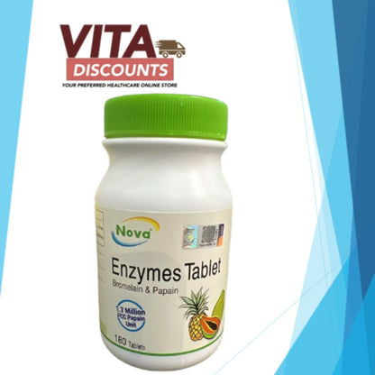 Nova Enzymes Tablets 1.7M Fcc Tabs (180's) [Exp 12/2027]  [Extra 1 Gift]