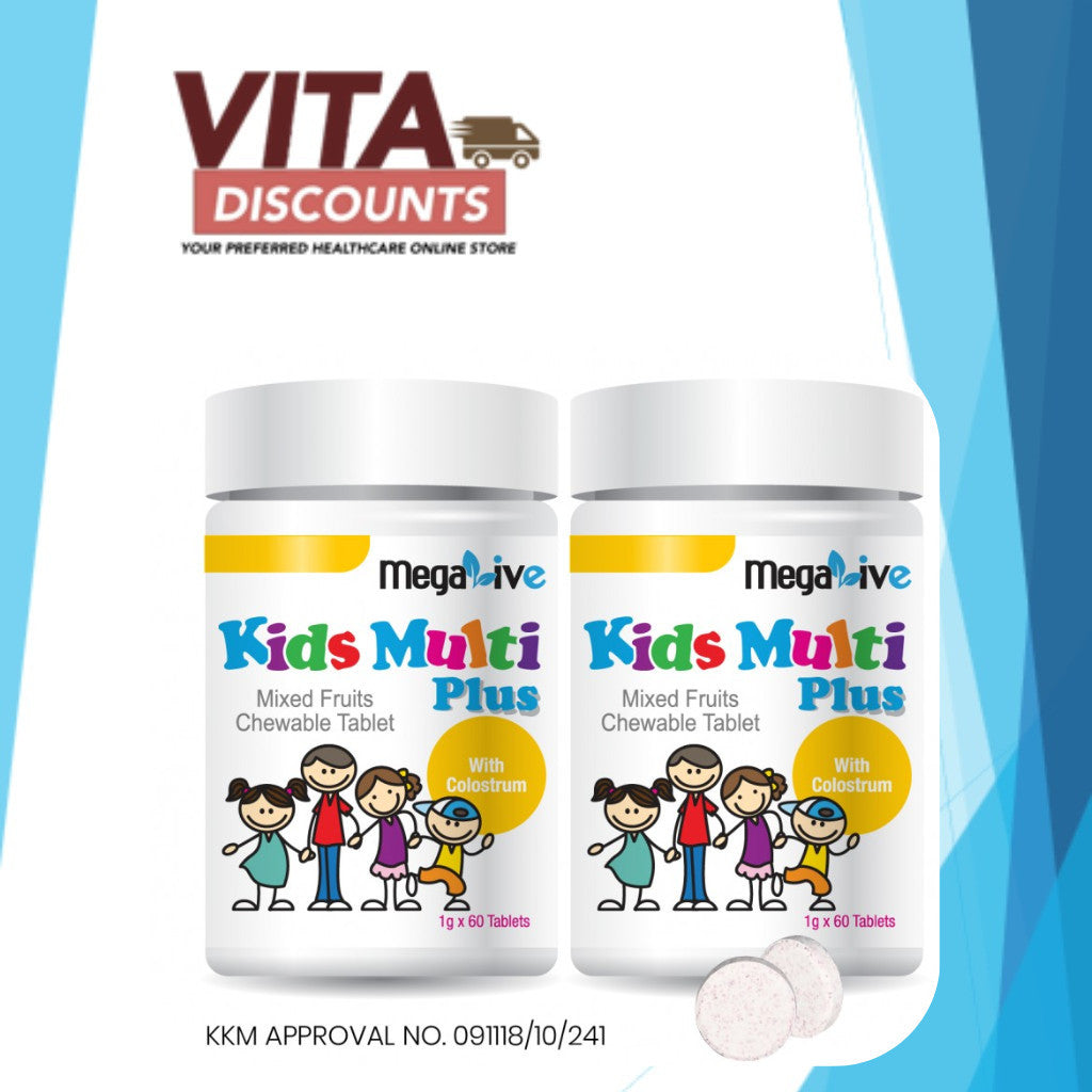 Megalive Kids Multi Plus Tabs (60's) Pack-Of-2 [Exp 04/2027]  [Extra 2 Gift]