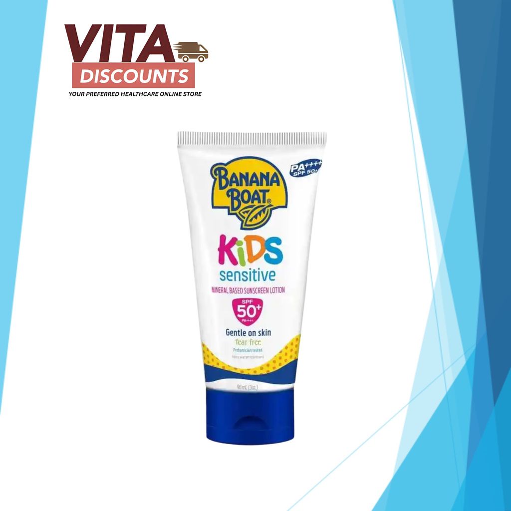Banana Boat Kids Sensitive Sunscreen Lotion Spf50 (90ml) [Exp 11/2027]