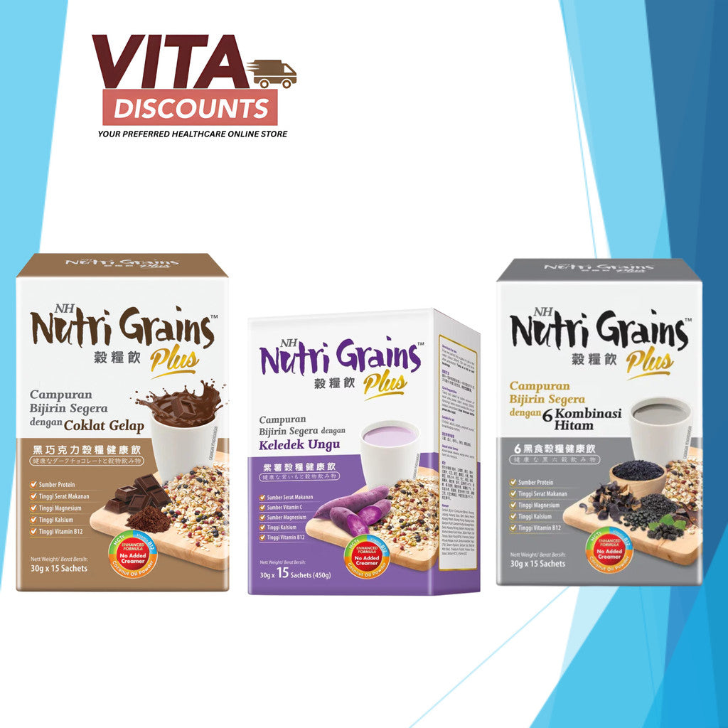 Nh Nutri Grains Plus - Dark Chocolate/6 Black Combinations/Purple Sweet Potato Powder (30g x 15's) [Exp 02/2027]