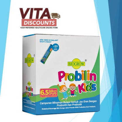 Biogrow Probilin / Probiotics Kids Powder New Packaging and Formula (2g) / (1g) (30's) [Exp 07/2027]