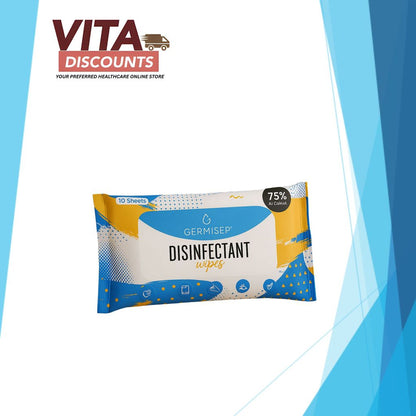 Germisep 75% Alcohol Disinfectant Wipes (10's)