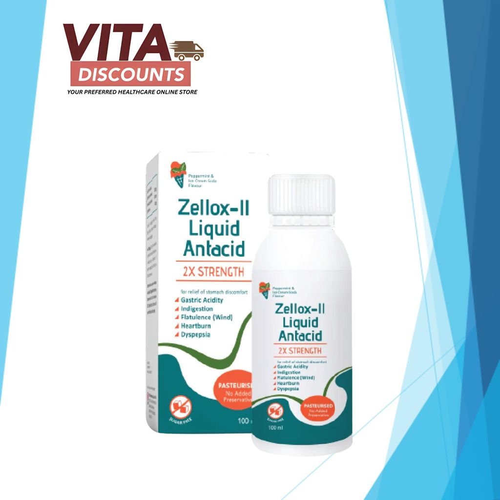 Zellox-Ii Double Strength Liquid Antacid (100ml) [Exp 10/2027]