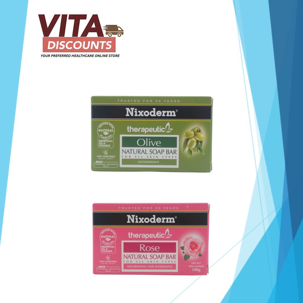 Nixoderm Natural Soap Bar Rose/Olive (100g)