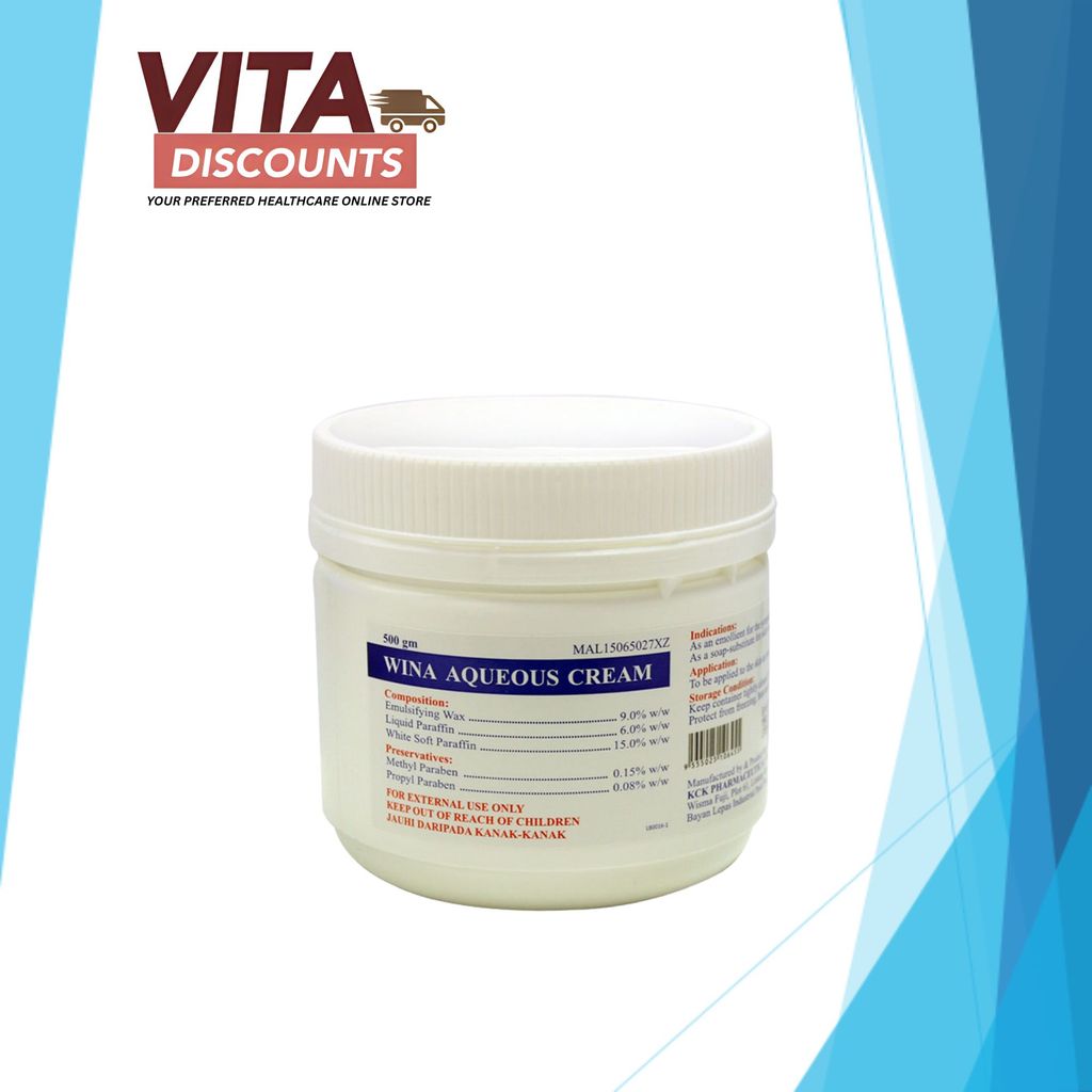 Wina Aqueous Cream (500g) [Exp 09/2028]