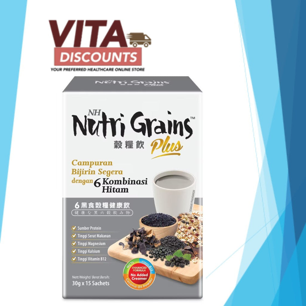 Nh Nutri Grains Plus - Dark Chocolate/6 Black Combinations/Purple Sweet Potato Powder (30g x 15's) [Exp 02/2027]