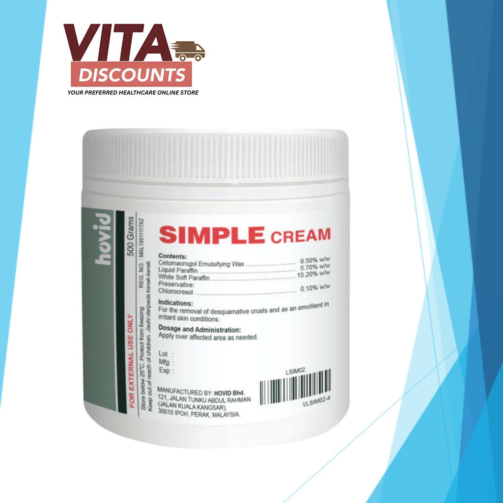 Hovid Simple Cream (500g) [Exp 01/2029]