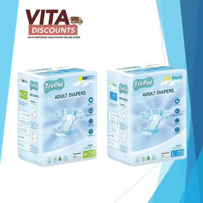Trupal Value Adult Diapers - M/L (10's)
