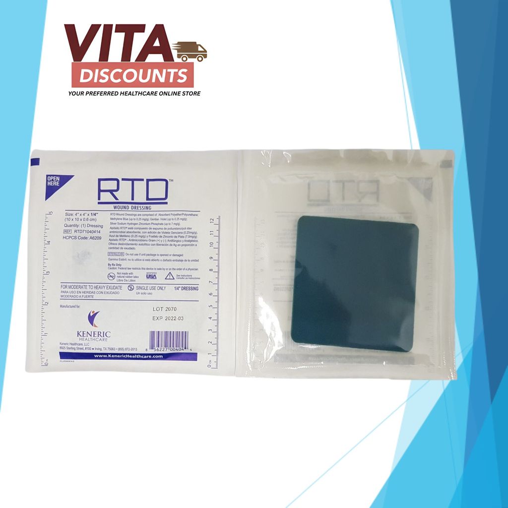 Keneric Rtd Wound Dressing 10X10X0.6cm One Piece (1's) [Exp 03/2030]