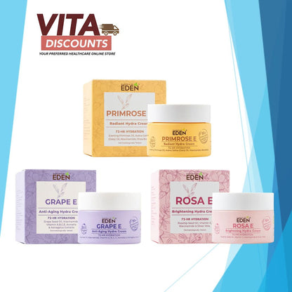 Garden Of Eden - Rosa E Brightening/Grape E Anti-Aging/Primrose E Radiant Hydra Cream (50g) [Exp 05/2027]