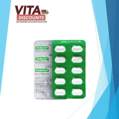Paracap Paracetamol 500mg Tabs One Strip (10's) [Exp 12/2027]