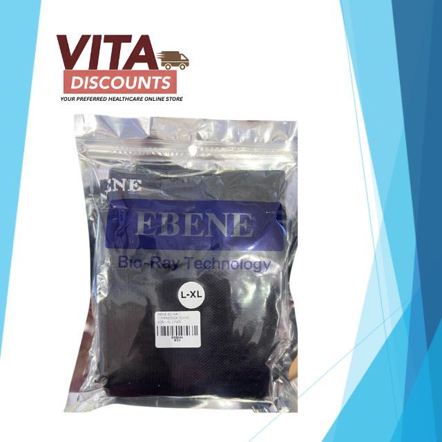 Ebene Bio-Ray Compression Support Knee Guard - Size L-XL (1 Pair)