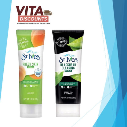 St Ives Fresh Skin/Blackhead Clearing Scrub Small Bottle (50g) [Exp 04/2028]