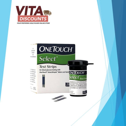 One Touch Test Strips Select Regular (25's x 1/3 Pack) [Exp 01/2027]