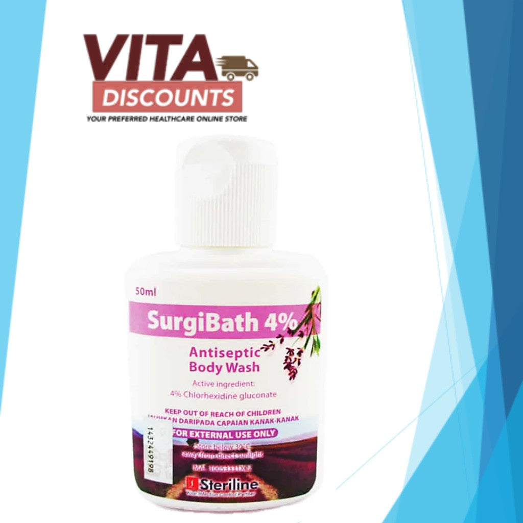 Surgibath 4% Antiseptic Body Wash (50ml) [Exp 05/2027]