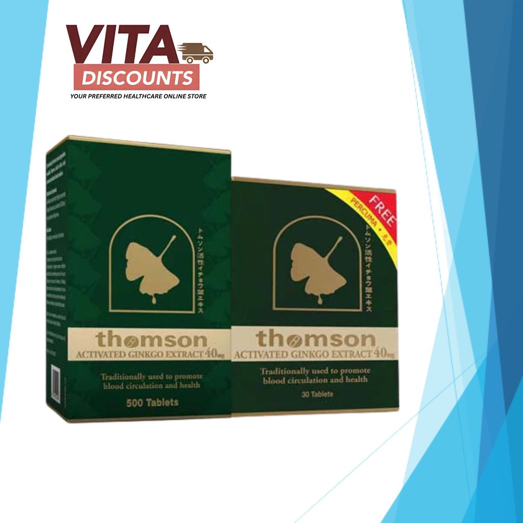 Thomson Activated Ginkgo Extract 40mg Tabs (500 + 30's) [Exp 07/2030]