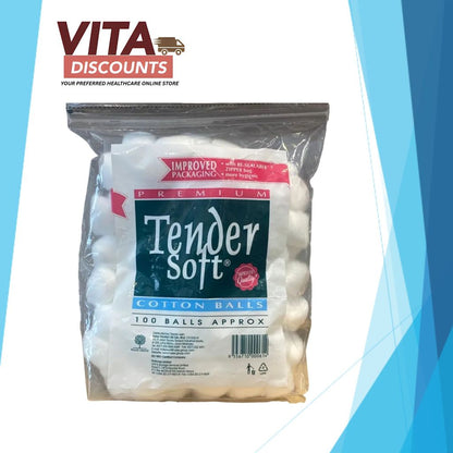 Tender Soft Cotton Balls (100's) [Exp 07/2028]